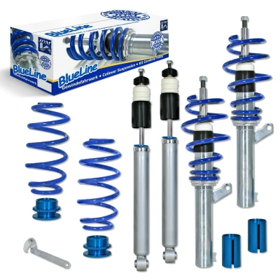 Abbildung von JOM BlueLine 741065 Fahrwerkssatz, Federn/Dämpfer Vorderachse, Hinterachse höhenverstellbar VOLKSWAGEN: GOLF 6