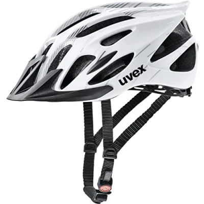 Abbildung von uvex flash leichter Allround Helm für Damen und Herren individuelle Größenanpassung waschbare Innenausstattung white black 53 56 cm