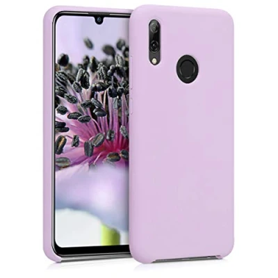 Abbildung von kwmobile Hülle kompatibel mit Huawei P Smart (2019) Silikon Handy Case Handyhülle weiche Oberfläche kabelloses Laden Mauve