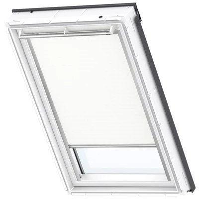 Abbildung von VELUX Verdunklungsrollo &quot;DKL Y45 1025S&quot;, verdunkelnd, Verdunkelung, ohne Bohren, in Führungsschienen, alufarbene Führungsschienen &amp; Griffleiste