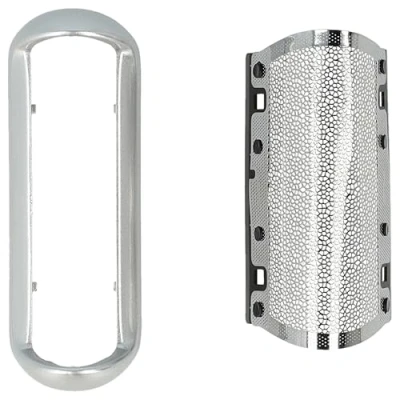 Abbildung von vhbw Scherfolie kompatibel mit Braun PocketGo 370, 550, 555, 570 (Typ 5608), 575 Elektrorasierer + Rahmen, silber