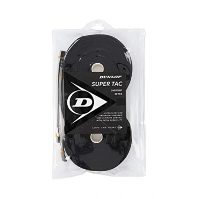 Abbildung von Dunlop Unisex Super Tac Overgrip Griffband, Schwarz, 30 Stück