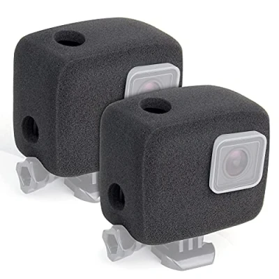 Abbildung von GEPULY 2er Pack Windslayer Gehäuse Frame Case Windschutz für GoPro Hero 7 6 5 schwarz reduziert Windgeräusche optimale Audioaufnahmen