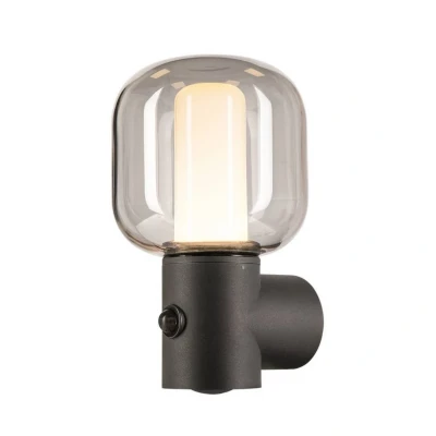 Abbildung von SLV Wandaufbauleuchte OVALISK WL Sensor / Beleuchtung für Wände, Wege, Eingänge, LED Spot außen, Aufbau Leuchte Outdoor, Gartenlampe IP65 9.6W 600lm anthrazit, 1004679