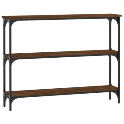 Abbildung von vidaXL Beistelltisch Konsolentisch Braun Eichen Optik 100x22,5x75 cm Holzwerkstoff (1 St)