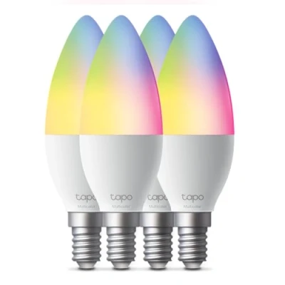 Abbildung von Tapo L430C(4 pack) Smarte WLAN Glühbirne E14, 470 Lumen, 16 Mio. Farben, dimmbar, Zeitplan &amp; Timer, Energieüberwachung, Kompatibel mit Alexa, Google Assistant und Samsung SmartThings