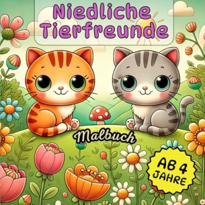 Abbildung von Niedliche Tierfreunde. Malspaß für Kinder ab 4 Jahren.: Kreatives Malbuch mit süßen Motiven Fördert Fantasie, Konzentration und Freude am Ausmalen