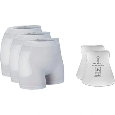 Abbildung von suprima Hüftschutz Set3 3x Slip1490 + 1x 2007 (Set, 1 tlg), Hoher Tragekomfort, herausnehmbare Protektoren