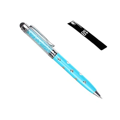 Abbildung von 2 in 1 Kapazitive Touchscreen Eingabestift und Kugelschreiber mit Swarovski Kristallen, Nachfüllern blau