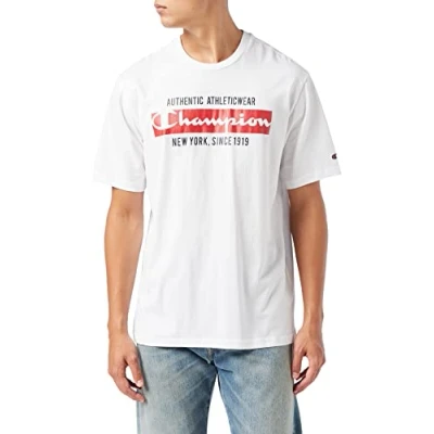 Abbildung von Champion Herren Graphic Shop Authentic S T Shirt, Weiß,