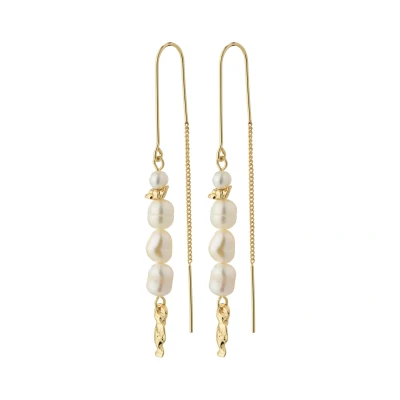 Abbildung von Pilgrim Berthe Dangle Pearl Ohrringe goldcoloured, Damen, Größe: One Size, Gold coloured