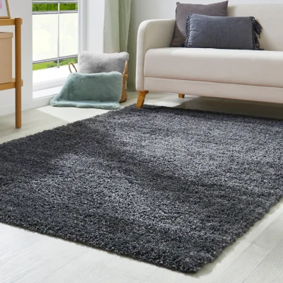 Abbildung von Andiamo Hochflor Teppich &quot;Chicago&quot;, rechteckig, Uni Farben, weich &amp; kuschelig, ideal im Wohnzimmer Schlafzimmer