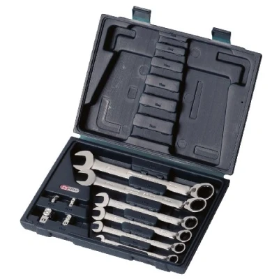Abbildung von KS TOOLS 503.4647 Ratschen Ringgabelschlüsselsatz 72 8, 19 Chrom Vanadium Stahl mit Adapter