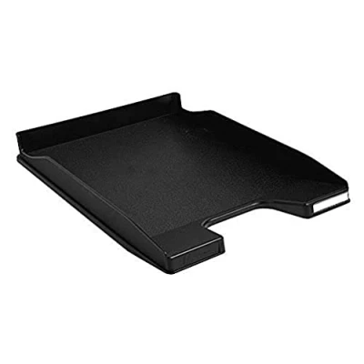 Abbildung von Exacompta 11414D 10er Pack Premium Briefablage Combo Mini DIN A4. Idealer Briefkorb für Ihre Organisation. Robuster und stapelbarer Ablagekorb schwarz