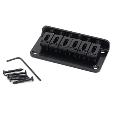 Abbildung von Musiclily 52,5mm Gitarren Fixed Hardtail Steg ST Style Bridge für Fender Strat Tele E Gitarre, Schwarz