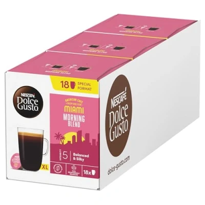 Abbildung von NESCAFÉ DOLCE GUSTO American Café Inspiration Miami Morning Blend Kaffeekapseln 3er Pack (3 x 18 Portionen)
