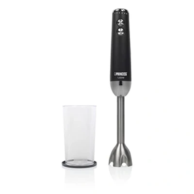 Abbildung von Princess 01.221229.01.001 Stabmixer, Pürierstab, 0,7 l, 1 m, 1200 W, Schwarz, Edelstahl