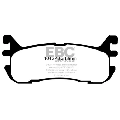 Abbildung von EBC Brakes DP41003R Bremsbelagsatz Hinterachse MAZDA: MX 5 2, I