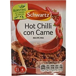 Abbildung von Schwartz Chili con carne Hot Rezept Mix (41g) Packung mit 6