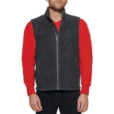 Abbildung von Tommy Hilfiger Herren Polar Fleece Weste Grau Medium