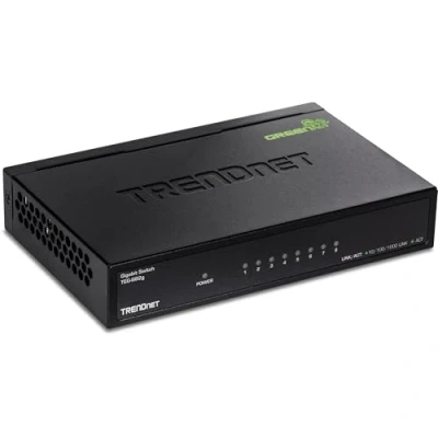 Abbildung von TRENDnet TEG S82G 8 Port Gigabit GREENnet Switch, Ethernet Splitter, 10/100/1000 Mbps, Lüfterlos, 16 Gbps Schaltkapazität, Metallgehäuse, Plug &amp; Play