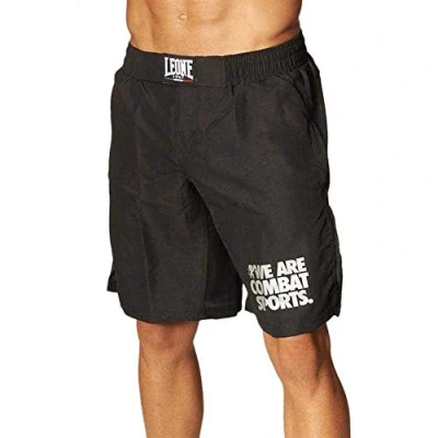 Abbildung von LEONE 1947, Einfache MMA Shorts, Unisex Erwachsene, Schwarz, S, AB795