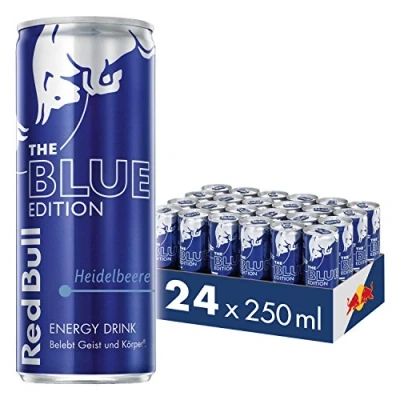 Abbildung von Red Bull Energy Drink, Heidelbeere, Blue Edition, 24 x 250 ml, Dosen Getränke 24er Palette, OHNE PFAND