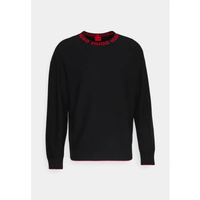 Abbildung von HUGO Smarlo Strickpullover, Herren, Größe: Small, Black