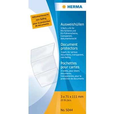 Abbildung von 25 x HERMA Ausweishülle 3x71x111mm transparent