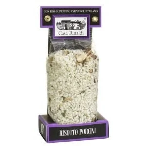 Abbildung von Casa Rinaldi Zubereitung aus Reis und Steinpilzen für Risotto, intensiver Geschmack, Zubereitungszeit 20 Minuten, Packung mit 300 g