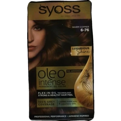 Abbildung von Syoss Oleo Intense Haarfarbe, 6 76 Warmes Kupfer, 3er Pack (3 x 115 ml)