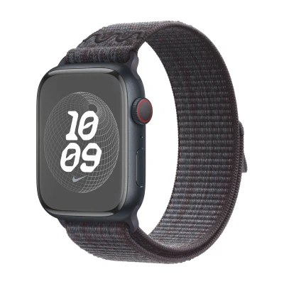 Abbildung von Nike Apple Watch Armband Stoff Blau Geeignet für Series 1 9 / SE