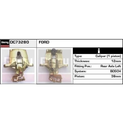 Abbildung von DELCO Remy DC73280 Bremssattel Stahlguss Remanufactured FORD: MONDEO 3 Kombi, 3, Stufenheck