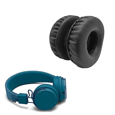 Abbildung von Ersatz Ohrpolster aus Leder mit Memory Schaum, für Urbanears Plattan Kopfhörer, Schwarz