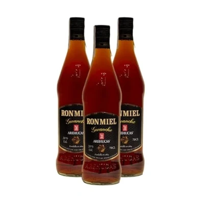 Abbildung von 3er Set Honigrum Ron Miel Arehucas Guanche 70cl