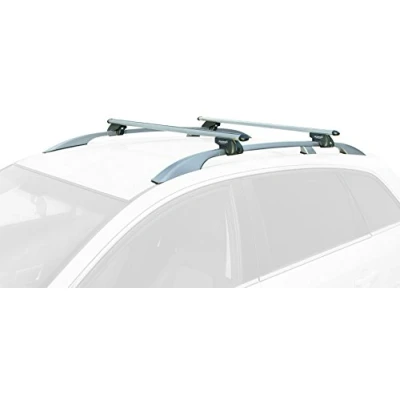 Abbildung von Summit SUP 915 Premium Schienen Dachträger für Fahrzeuge mit erhöhten Schienen, Aluminium, 2er Set