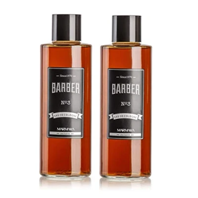 Abbildung von BARBER MARMARA No.3 Eau de Cologne Herren Splash im Glas Flacon 2x 500ml After Shave Men Duftwasser Rasierwasser Männer Erfrischt kühlt Duft 70 Alkohol Barbershop (2x No.3)