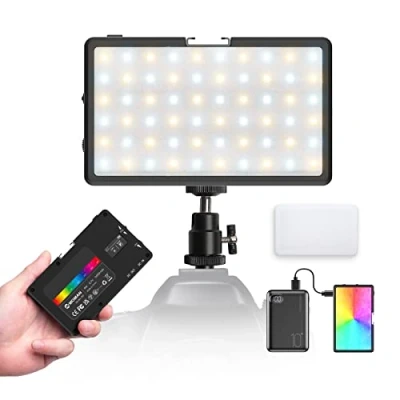 Abbildung von RGB Videoleuchte, Moman LED Video Light Dimmbare Videolicht 2500 8500K Kamera Licht CRI96+/TLCI98+ Dauerlicht Tragbar Mini Fotolampe für DSLR Camcorder, Videoleuchte