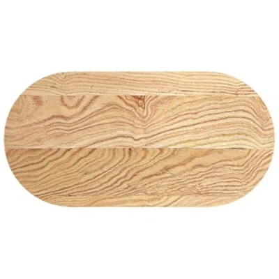Abbildung von vidaXL Tischplatte 80x40x2 cm Massivholz Eiche Oval