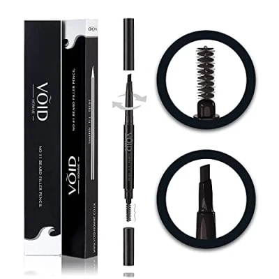 Abbildung von VOID Homme Bart stift (Dunkelbraun) Herren Bartfüller und Bartstift, Farbe zum Füllen, füller färben, Wasserfester Bartstift