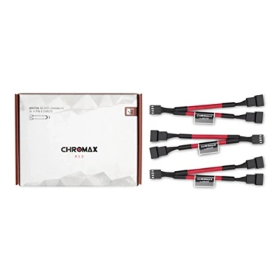 Abbildung von Noctua NA SYC1 CHROMAX.RED, Cable extension, Rot, Weiblich, 115 mm, 3 Stück(e)