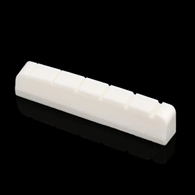 Abbildung von Musiclily 43mm E Gitarren Knochen Sattel Bone Nut Flache Unterseite für Les Paul SG Style Gitarre,43x6x8,5mm (2 Stück)