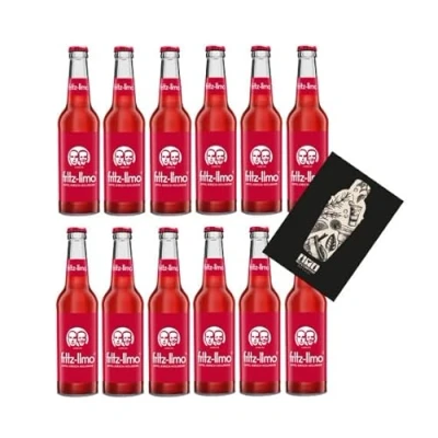 Abbildung von Fritz Limo Apfel Kirsch Holunder 12er Set Limonade 12x 0,33L inkl. Pfand MEHRWEG mit Mixcompany Grußkarte
