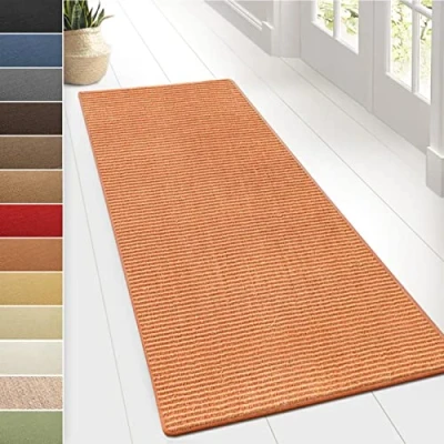 Abbildung von Floordirekt Sisal Teppich Sylt Wohnteppich oder Läufer Hochwertiges Qualitätsprodukt Erhältlich in vielen Farben &amp; Größen Langlebig strapazierfähig (66 x 100 cm, Apricot)