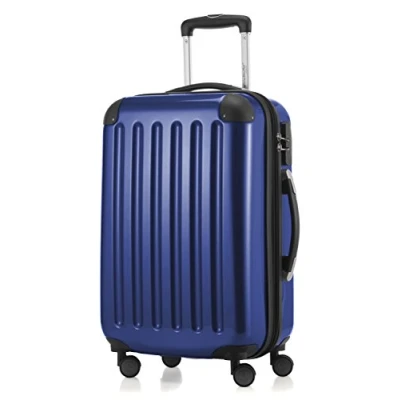 Abbildung von HAUPTSTADTKOFFER ALEX Handgepäck Hartschalen Koffer Trolley Rollkoffer Reisekoffer, 4 Doppel Rollen, 55 cm, 42 L, Dunkelblau