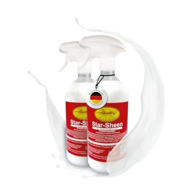 Abbildung von Scheidler horse direkt Star Sheen Mähnenspray für Pferde 2x1000ml Langanhaltendes Schweifspray brillanten Glanz Leichtes Kämmen &amp; Fellpflege Natürliches Glanzspray Made in Germany