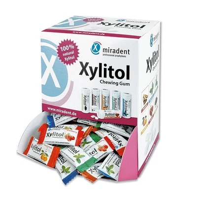 Abbildung von Xylitol Chewing Gum 2 x 200 Stück sortiert Kaugummis (Spearmint, Pfefferminz, Zimt, Fresh Fruit, Cranberry, Melone)