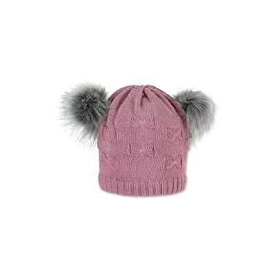 Abbildung von Sterntaler Baby Mädchen Strickmütze Puschelohr Mütze, Rosa, 49