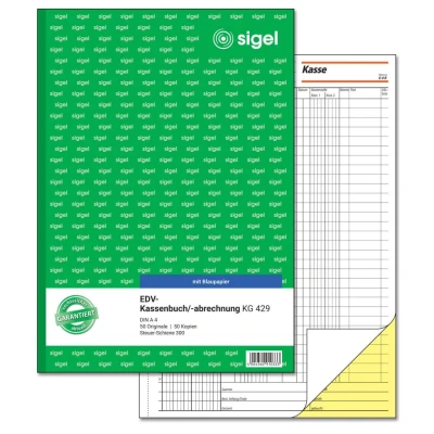 Abbildung von SIGEL Formularbuch Kassenbuch/EDV DIN A4 2x 50 Seiten