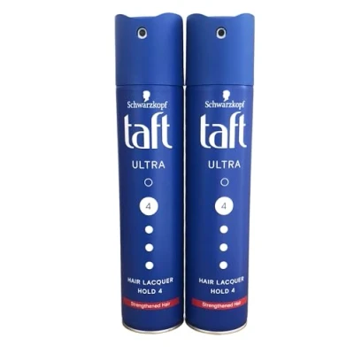 Abbildung von Taft Haarlack Ultra Haltegrad 4 (2 x 250 ml), Styling Spray bietet bis zu 24 h Halt, verleiht gestärktes und widerstandsfähiges Haar